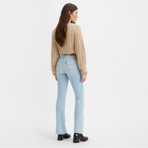 Levi’s 725 High Rise Bootcut Light Wash Denim Jeans 29 X 32 J6 - Picture 2 of 12